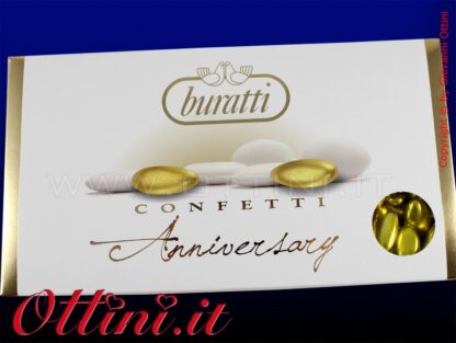 CIOC100 Offerta Confetti Solo Cioccolato Fondente Oro 50 Anni Anniversario Nozze d'Oro Buratti Senza Glutine
