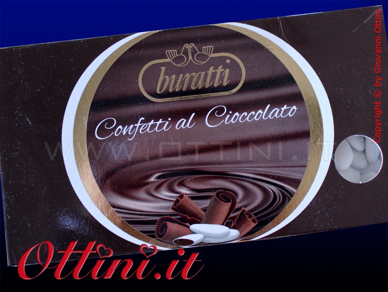 Confetti Buratti Cioccolato Fondente Bianchi - Kg 1