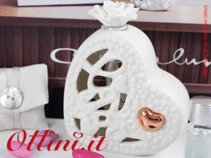 Claraluna 21221 BOMBONIERA MATRIMONIO PROFUMATORE cuore I LOVE YOU con led e partecipazioni omaggio