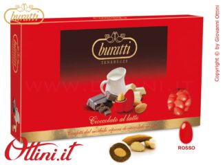 TERS100 Confetti Buratti Tenerezze Rosse Gusto Classico Latte con mandorla ricoperta di Cioccolato al latte ideali per confettate Senza Glutine