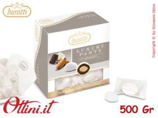 TEBIVAS Confetti Buratti Tenerezze Incartate Monodose Gusto Classico al Latte con mandorla ricoperta di Cioccolato - Senza Glutine