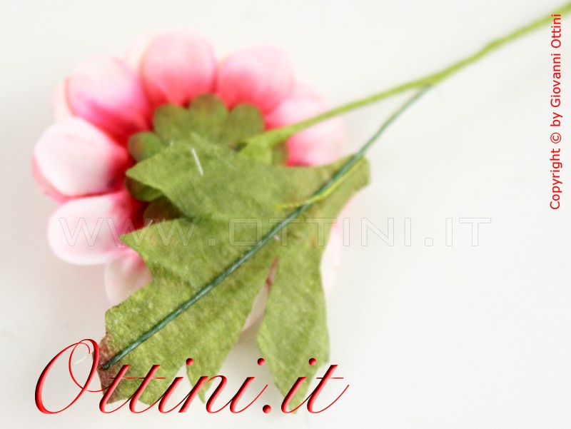 fiore artificiale fiori artificiali per acconciature confezione sacchettini bomboniera, composizioni composizione fiorellino margherita fiore singolo rossa rosso accessori accessorio decoro