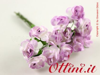 fiore artificiale fiori artificiali per acconciature confezione sacchettini bomboniera, composizioni composizione fiorellino rosa rosellina lilla accessori accessorio decoro
