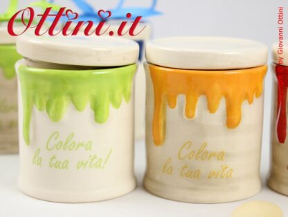 Barattolino vernice in ceramica con tappo ermetico zuccheriera porta spezie Bomboniera economica di qualità in offerta speciale e promozione