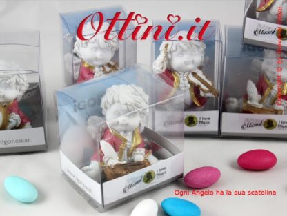 QLA82440 Bomboniera Angelo Igor Musicista - Confezione OMAGGIO - Angelo Custode - Collezione angeli - Angeli Puttini Angelo Puttino