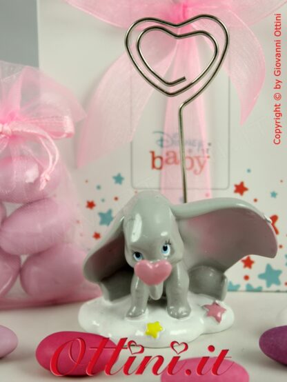 69550 Elefantino Dumbo Walt Disney - segnaposto per bambina