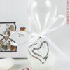 Bomboniera Solidale Cuorematto D6461 Clessidra bianca per matrimonio con cuori strass