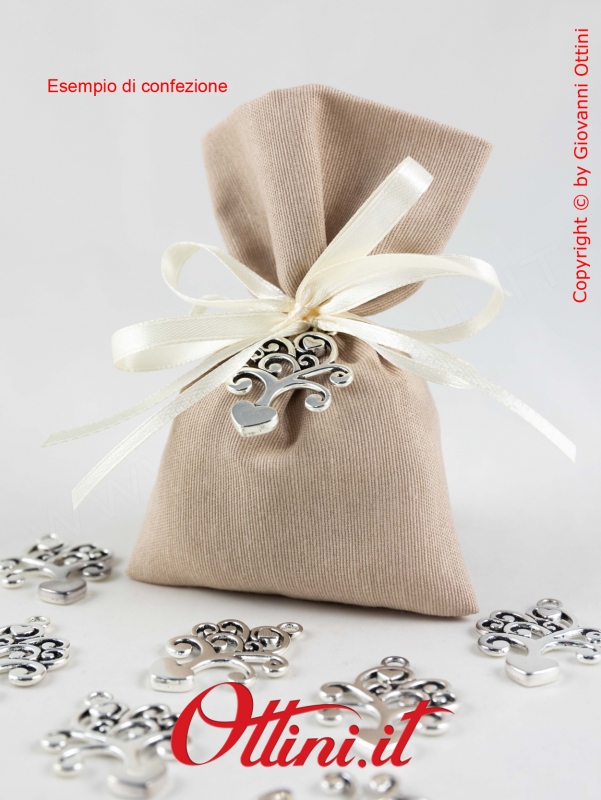 12018 Albero della vita ciondolo decoro zama argento argentata pendaglio accessorio accessori per confezioni confezionare sacchetti sacchettini bomboniere fai da te