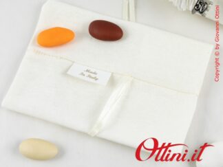 Sacchetto confetti Panna Made in Italy Cotone Extra cm 13.5 x 9