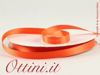 Nastrino Nastro doppio raso Arancio Arancione 10 millimetri - Nastri Raso bomboniera 10 mm - Nastri matrimonio confezione alta qualità prezzo speciale