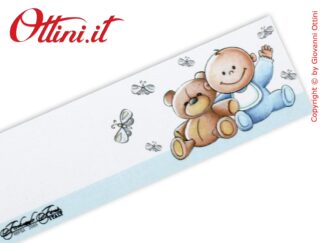 Il Bigliettino Mio Grande Amico Orso per nascita o battesimo Bimbo è realizzato in cartoncino bianco patinato e venduto su fogli A4, facile da stampare.