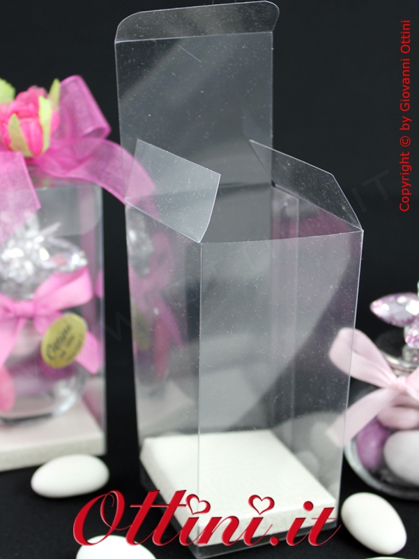 Scatola Cubo Trasparente in Pvc 5x5x5 cm 10 pezzi
