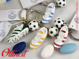 Portachiavi Scarpa Calcio con pallone da calcio