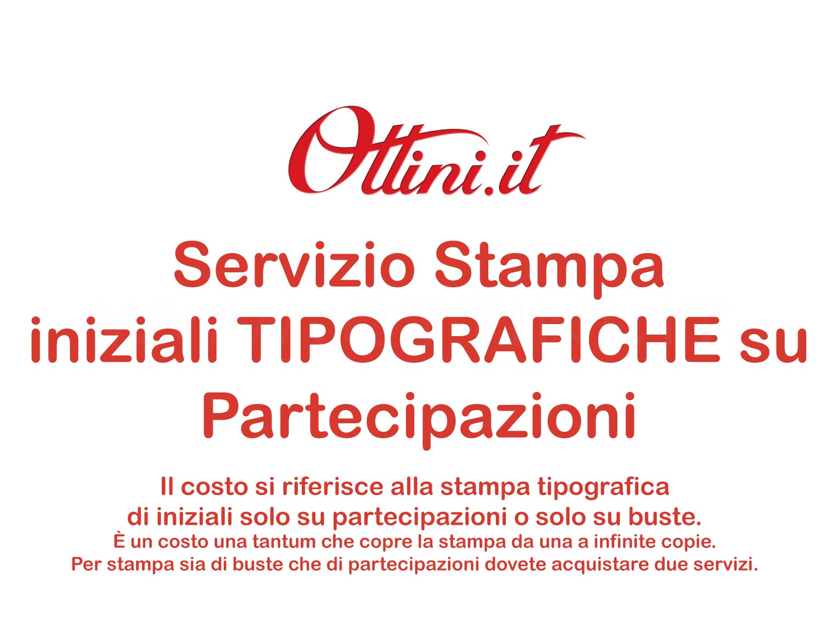 Stampa Iniziali su Buste o Partecipazioni