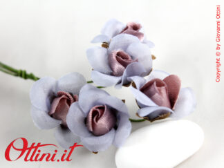 Rosellina color carta da zucchero realizzata in raso in raso ideale per acconciature e decorare sacchettini, scatole bomboniera, articoli da regalo.