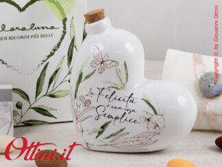 25071 Claraluna - L'Oliera Piccola a forma di Cuore di Claraluna è una bomboniera elegante e utile in cucina o a tavola, ideale bomboniera matrimonio