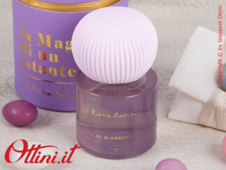 25152G Claraluna - Il diffusore Viola con gesso plissè è completo di astuccio e confezione. Bomboniera elegante e utile per Matrimonio e anniversari.
