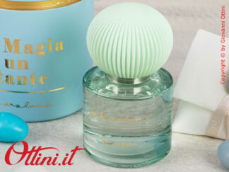 25153G Claraluna - Il diffusore Azzurro con gesso plissè è completo di astuccio e confezione. Bomboniera elegante e utile per Matrimonio e anniversari.