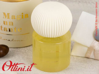 25154G Claraluna - Il diffusore Giallo con gesso plissè è completo di astuccio e confezione. Bomboniera elegante e utile per Matrimonio e anniversari.