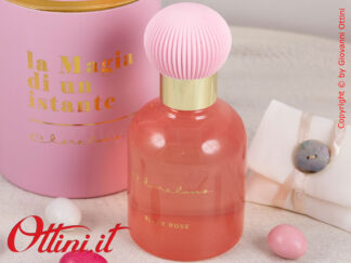 25161G Claraluna - Il diffusore Grande Rosa con gesso plissè è completo di astuccio e confezione. Bomboniera utile per Matrimonio e anniversari.