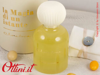 25164G Claraluna - Il diffusore Grande Giallo con gesso plissè è completo di astuccio e confezione. Bomboniera utile per Matrimonio e anniversari.