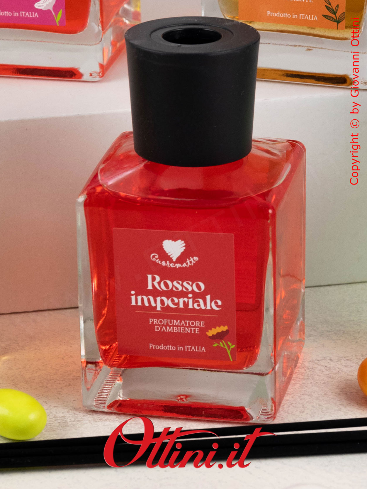 D9004 Cuorematto - Il profumatore 6 fragranze assortite 200 ml è una bomboniera solidale che sostiene i Frati dell'Antoniano di Bologna. Bomboniera d'arredo