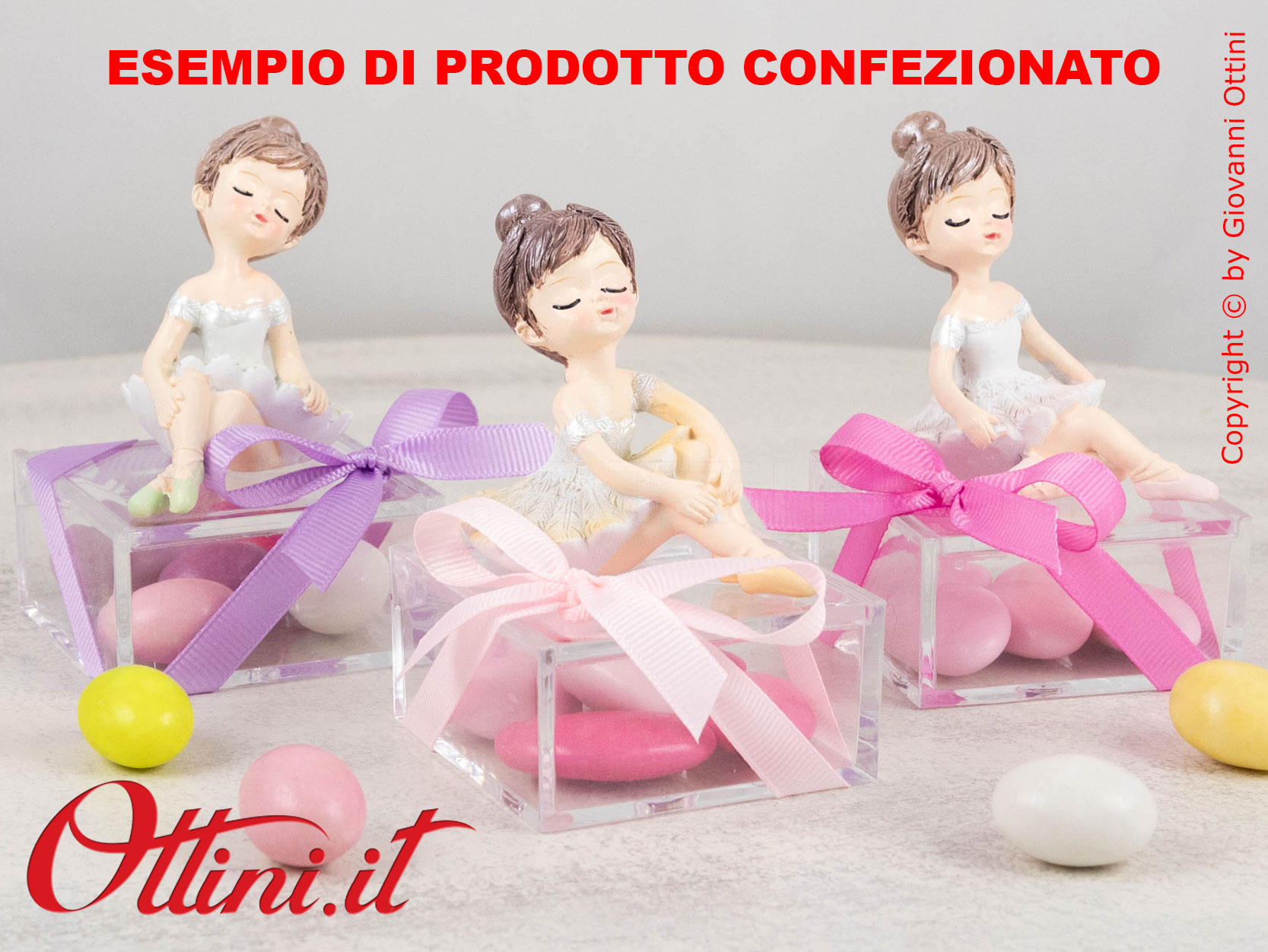 04A435 - La Ballerina Sissi assortita in 3 colorazioni pastello è la bomboniera perfetta per tutte le bambine che sognano di diventare ballerine.