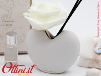 26016 Claraluna - Il Profumatore Piccolo Cuore è un diffusore per ambienti moderno e romantico, completo di kit essenza, bomboniera ideale per matrimonio