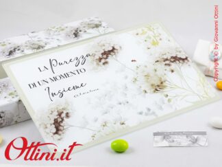 26032 Claraluna - Tagliere in vetro con decoro floreale Verde, bomboniera regalo utile per la cucina e la casa ideale per matrimonio