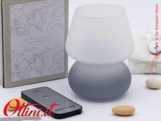 26158 Claraluna - La Lampada Led Bianca con Telecomando funziona a batteria (inclusa). E' un prodotto più decorativo che utile, una bomboniera d'arredo.