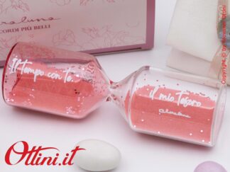 26215 Claraluna - La Clessidra Bicolore Rosa interno è un oggetto d'arredo affascinante indicato per eventi in cui il tema principale è il tempo.