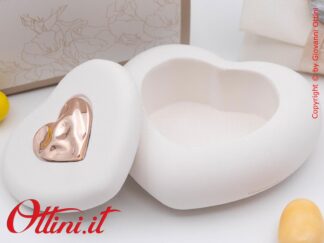 26291 Claraluna - La Scatolina Cuore con Decoro Oro Rosa è una bomboniera ideale per matrimonio, utile per riporre i vostri piccoli oggetti