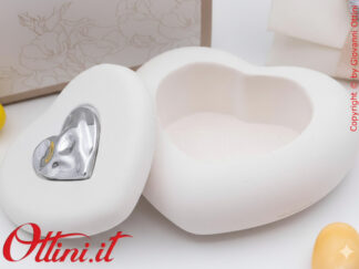 26292 Claraluna - La Scatolina Cuore con Decoro Silver è una bomboniera ideale per matrimonio, utile per riporre i vostri piccoli oggetti