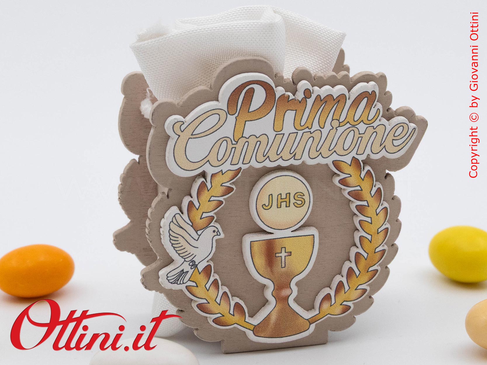 Alloro Bag Portaconfetti è un sacchettino per Prima Comunione già pronto con tutte le decorazioni e completo di imbottitura, facilissimo da confezionare