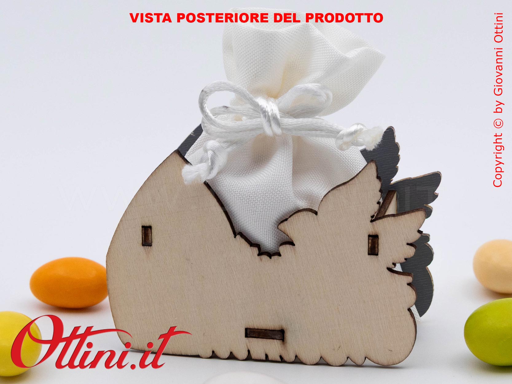 Festa Bag Portaconfetti è un sacchettino per Santa Cresima già pronto con tutte le decorazioni e completo di imbottitura, facilissimo da confezionare