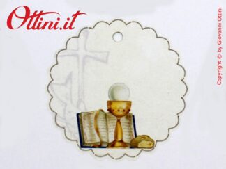 Tag rotondo Prima Comunione su fogli A4. E' un prodotto ideale per personalizzare le vostre creazioni, le bomboniere o come segnaposto.